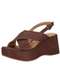 Vizzano - Sandália Feminina Anabela Vizzano 6559101 Camel - variação: Chocolate