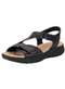 Comfortflex - Sandália Feminina Flat Comfortflex 2543404 - Caramelo - variação: - Preto