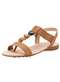 Modare - Sandália Feminina Flat Modare 7053172 - Verde - variação: - Camel