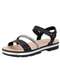Modare - Sandália Feminina Flat Modare 7132144 - Salmão - variação: - Preto