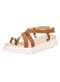 Modare - Sandália Feminina Flat Modare 7200107 - Verde - variação: - Camel