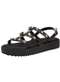 Moleca - Sandália Feminina Flat Moleca 5489119 - Preto - variação: - Preto