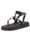 Moleca - Sandália Feminina Flat Moleca 5504102 - Preto - variação: - Preto