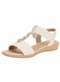 Piccadilly - Sandália Feminina Flat Piccadilly 500399 - Salmão - variação: - MARFIM