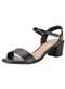 Beira Rio - Sandália Feminina Salto Grosso Beira Rio - 82461176 - Branco - variação: - Preto