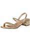 Beira Rio - Sandália Feminina Salto Grosso Beira Rio 8345647 Ouro - variação: OURO