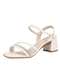 Moleca - Sandália Feminina Salto Grosso Moleca 5496113 - Branco/Off - variação: - Branco/Off