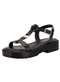 Via Scarpa - Sandália Feminina Salto Grosso Via Scarpa 177918865 Preto - variação: Preto