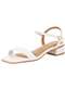 Vizzano - Sandália Feminina Salto Grosso Vizzano 6454111 Caramelo - variação: Branco