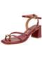 Vizzano - Sandália Feminina Salto Grosso Vizzano 6530105 - Café - variação: - Vermelho