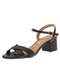 Vizzano - Sandália Feminina Salto Médio Vizzano - 6291927 - Bege 01 - variação: - Preto