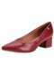 Vizzano - Sapato Feminino Salto Grosso Vizzano 1220315 - Preto - variação: - Vermelho
