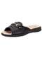 Modare - Tamanco Feminino Flat Modare 7174120 - Marfim - variação: - Preto