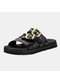 Moleca - Tamanco Feminino Flat Moleca 5490124 - Salmão - variação: - Preto