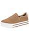 Via Marte - Tênis Feminino Slip On Via Marte 010023 Marfim - variação: Camel