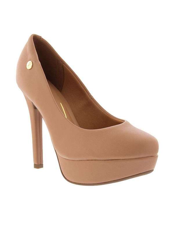 Scarpin Vizzano Meia Pata Detalhe Pespontos Nude Nude - Studio Z