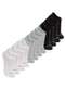 Lupo - Kit 12 pares de Meias Esportiva Invisível Lupo 3170-089 Branco-Cinza-Preto - variação: Branco-Cinza-Preto