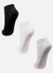Puket - Kit com 3 Meias Cano Curto Puket 8547 3172-100-Branco - variação: 3172-101-Branco-Mescla-Preto