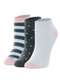 She - Kit 3 pares de Meias Cano Curto She 286.03 Az06-Cinza-Branca - variação: Ro00-Branco-Chumbo