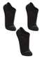 Lupo - Kit com 3 Meias Esportiva Invisível Lupo 3170-089 0901-Preto-Preto - variação: 0901-Preto-Preto