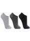 Lupo - Kit com 3 Meias Esportiva Invisível Lupo 3170-089 0901-Preto-Preto - variação: 0905-cinza-grafite-preto