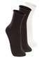 Lupo - Kit 3 pares de Meias sem Punho Cano Médio Lupo 4421-001 Preto - variação: Preto-Branco