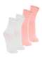 Lupo - Kit com 4 pares de Meias Cano Longo Lupo 4575-088 Rosa - variação: Branco-Rosa