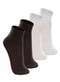 Lupo - Kit com 4 pares de Meias Cano Médio Lupo 4200-088 Preto-Cinza - variação: Preto-Cinza