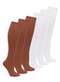 Lupo - Kit 6 pares de Meias 3/4 Fio 40 Opaca Loba 5550-001 Pó-De-Arroz - variação: Pó-De-Arroz-Branco