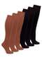 Lupo - Kit 6 pares de Meias 3/4 Fio 40 Opaca Loba 5550-001 Pó-De-Arroz - variação: Pó-De-Arroz-Preto