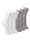 Lupo - Kit com 6 pares de Meias Aeróbica Lupo 4810-003 Cinza - variação: Branco-Cinza