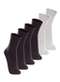 Lupo - Kit com 6 pares de Meias Cano Longo Lupo 4575-088 Branco - variação: Preto-Cinza