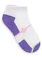 Selene - Meia Esportiva Cano Curto Selene 4780-002 501-Branco-Roxo - variação: 501-Branco-Roxo
