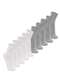 Lupo - Kit 10 pares de Meias Esportiva Cano Médio Lupo 3290-009 Branco-Cinza - variação: Branco-Cinza