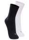 Lupo - Kit com 2 pares de Meias Esportiva Cano Longo Lupo 3250-001 Preto-Cinza - variação: Preto-Branco