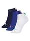 Puma - Kit com 3 Meias Cano Curto Puma 4520-001 976-Marinho-Branco-Bordô - variação: 995-marinho-azul-branco