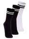 Lupo - Kit com 3 pares de Meias Esportiva Cano Longo Lupo 3292-009 Branco - variação: Preto-Branco