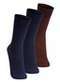 Lupo - Kit com 3 pares de Meias Social Lupo 1795-004 Café - variação: Marinho-Café
