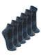 Lupo - Kit com 6 pares de Meias Antiderrapante Pilates Lupo 3310-003 Cinza-Chumbo-Anil - variação: Anil