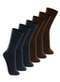 Lupo - Kit com 6 pares de Meias Casual Lupo 1210-201 Café - variação: Marinho-Café