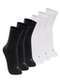 Lupo - Kit com 6 pares de Meias Esportiva Cano Longo Lupo 3250-001 Branco-Cinza - variação: Preto-Branco