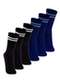 Lupo - Kit com 6 pares de Meias Esportiva Cano Longo Lupo 3292-009 Marinho - variação: Preto-Marinho