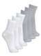 Lupo - Kit com 6 pares de Meias Esportiva Cano Médio Lupo 3290-009 Preto-Cinza - variação: Branco-Cinza