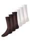 Lupo - Kit com 6 pares de Meias Social Meianyl 6002-001 Branco-Grafite - variação: Café-Branco