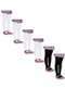 Lupo - Kit com 6 Meias Calças Infantil Fio 80 Opaca Lobinha 2526-001 Branco-Preto - variação: Branco-Preto
