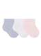 Selene - Kit 3 pares de Meias Bebê Cano Curto Selene 1150-001 997-Rosa-Chá-Verde-Água-Branco - variação: 997-Azul-Branco-Rosa-Chá