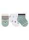 Selene - Kit 3 pares de Meias Bebê Cano Curto Selene 1360-002 999-Branco-Branco-Cinza - variação: 999-marfim-branco-verde