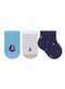 Selene - Kit 3 pares de Meias Bebê Cano Curto Selene 1360-002 999-Branco-Branco-Cinza - variação: 997-azul-branco-marinho