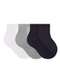 Selene - Kit 3 pares de Meias Bebê Cano Curto Selene 1940-001 995-Azul-Branco-Marinho - variação: 999-Branco-Cinza-Mescla-Preto
