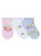 Selene - Kit 3 pares de Meias Infantil Cano Curto Selene 2315-001 999-Verde-Água-Mafim-Rosa-Chá - variação: 998-Rosa-Claro-Branco-Azul-Claro